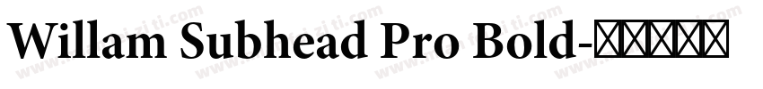 Willam Subhead Pro Bold字体转换